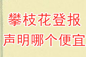 攀枝花登報(bào)聲明哪個(gè)便宜
