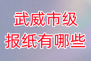 武威市級報(bào)紙有哪些